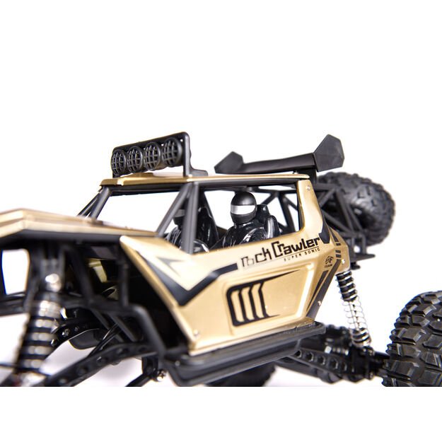 Nuotoliniu būdu valdomas visureigis ,,Rock Crawler" 1:8, auksinis