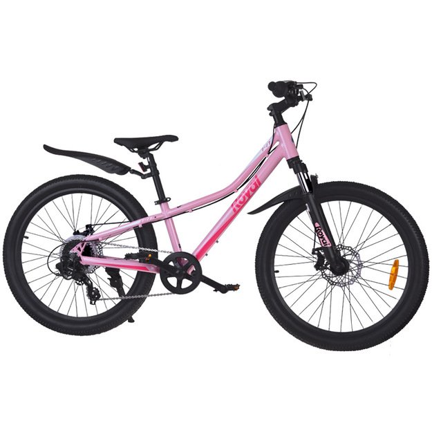 Dviratis vaikams ir paaugliams 24" STUDENT BICYCLE, rožinis, Royal Baby