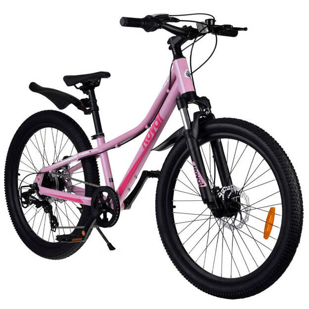 Dviratis vaikams ir paaugliams 24" STUDENT BICYCLE, rožinis, Royal Baby