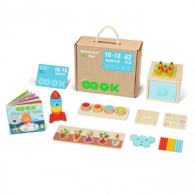 Lavinamoji Montessori dėžutė 7in1, 16-18 mėn, Tooky Toy