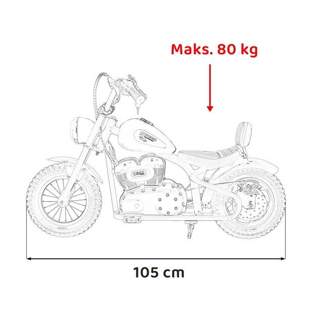 Vaikiškas elektrinis motociklas SPEED, mėlynas