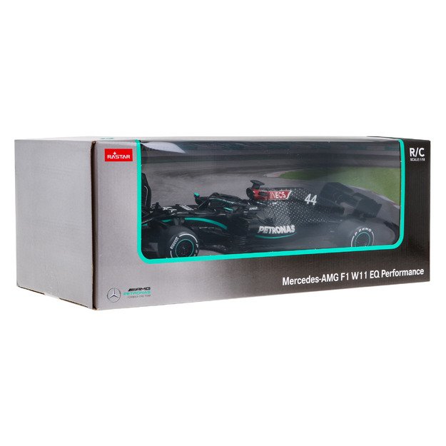 Nuotoliniu būdu valdomas sportinis C Mercedes-AMG F1 W11 EQ Performance automobilis, juodas 