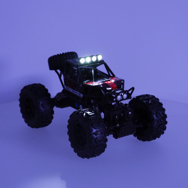 Nuotoliniu būdu valdomas visureigis ,,Revolt Rock Crawler 4x4", juodas