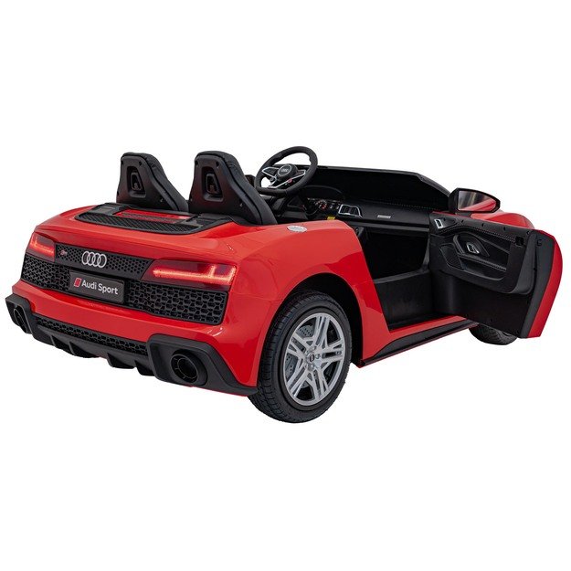 Dvivietis elektromobilis vaikams Audi Spyder R8 Lift, raudonas