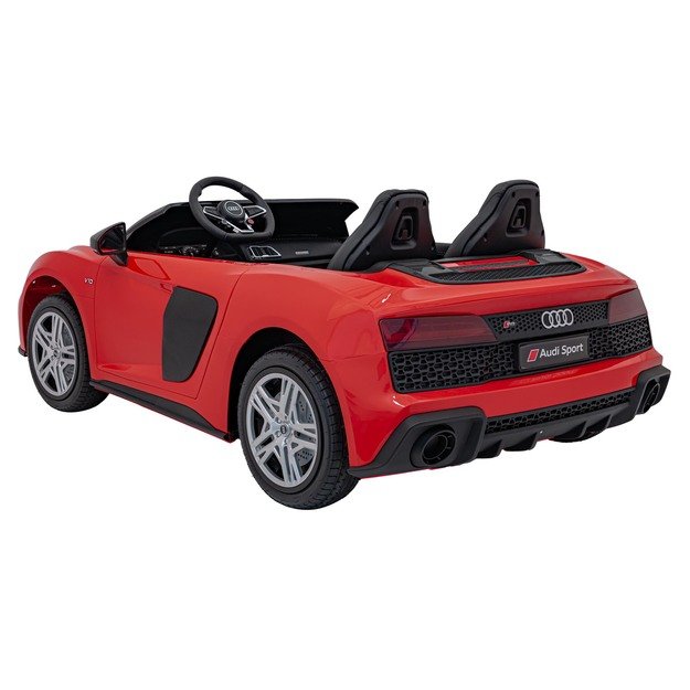 Dvivietis elektromobilis vaikams Audi Spyder R8 Lift, raudonas