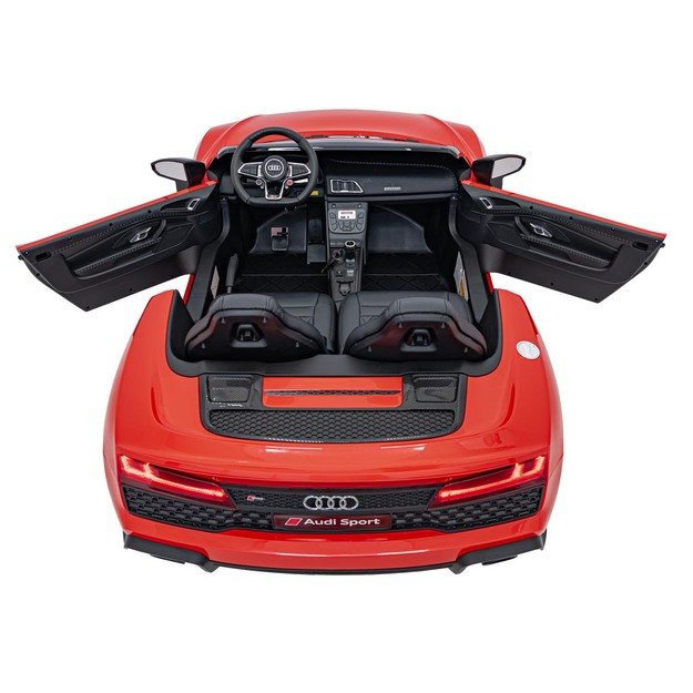 Dvivietis elektromobilis vaikams Audi Spyder R8 Lift, raudonas