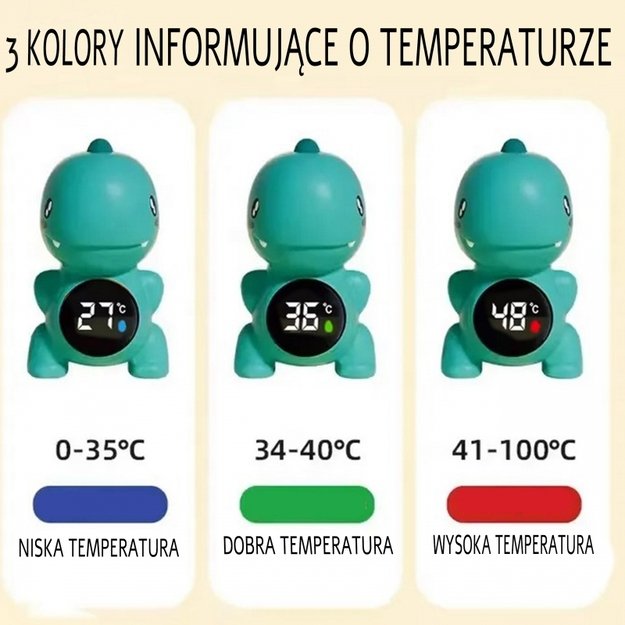 Vaikiškas vandens termometras, dinozauras, mėlynas, WOOPIE BABY