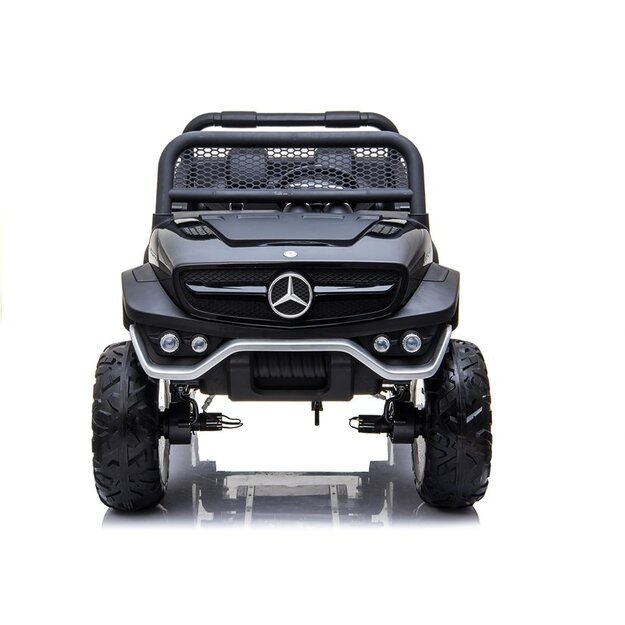 Dvivietis elektromobilis vaikams Mercedes Unimog 4x4, juodas