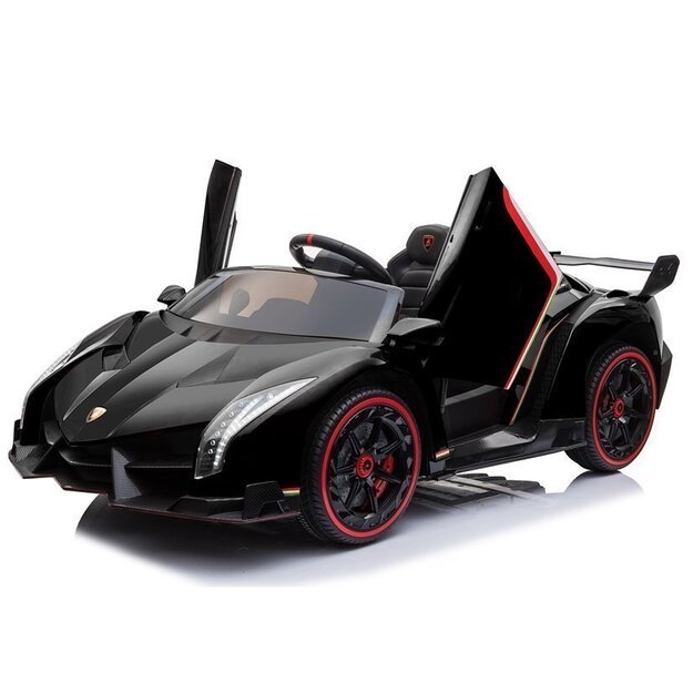 Dvivietis elektromobilis vaikams Lamborghini Veneno, juodas