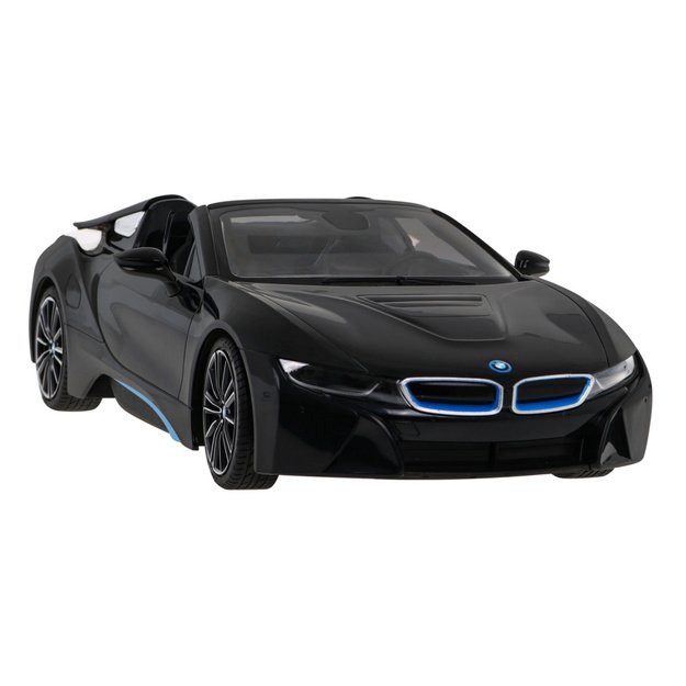 Nuotoliniu būdu valdomas automobilis BMW I8 roadster, juodas