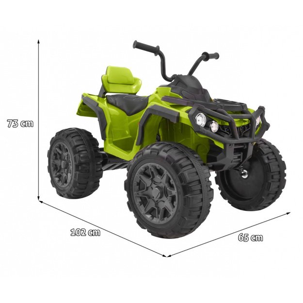 Vienvietis elektrinis keturratis vaikams Quad ATV , šviesiai žalias