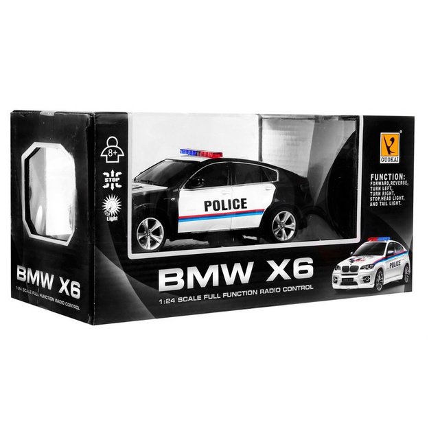 RC Policijos automobilis BMW X6 1:24