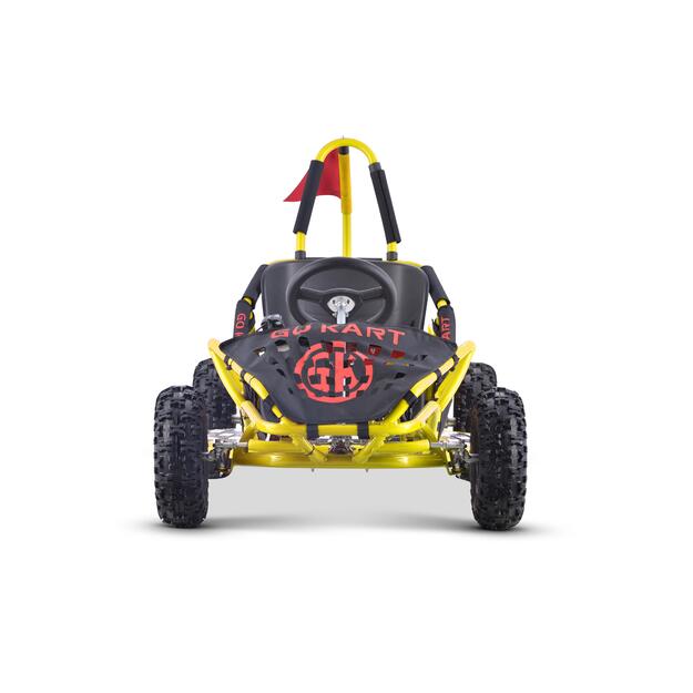 Elektrinis 1000W 48V kartingas Fast Dragon, geltonas