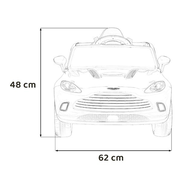 Vienvietis elektromobilis vaikams Aston Martin DBX, juodas