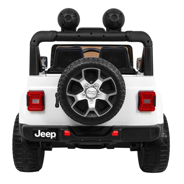 Vienvietis elektrinis džipas vaikams Jeep Wrangler Rubicon, baltas