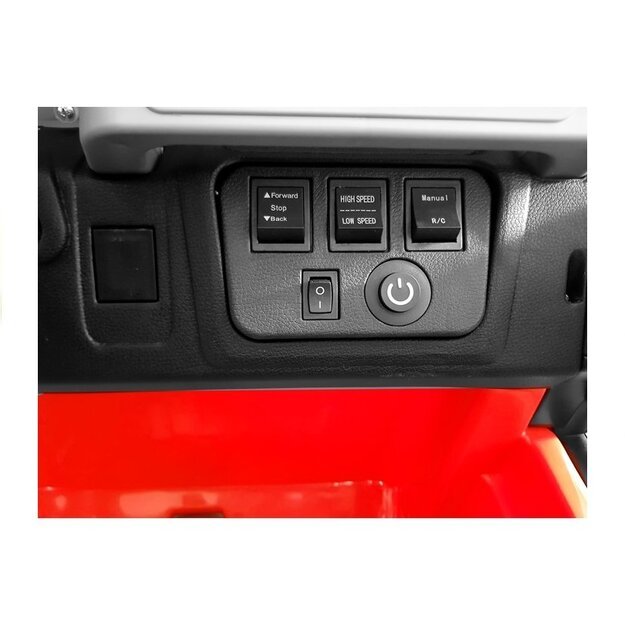 Dvivietis elektromobilis vaikams Jeep HP012, raudonas