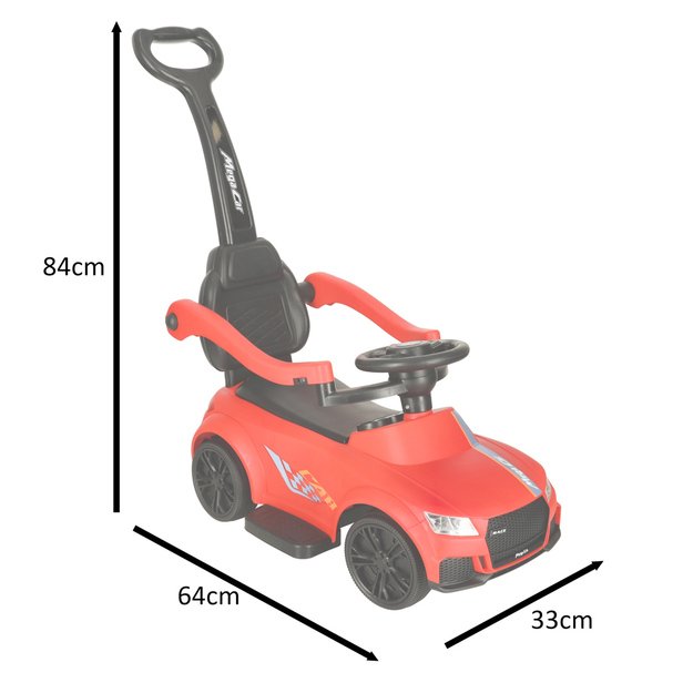 Paspiriamas automobilis su garso ir šviesos efektais, raudonas