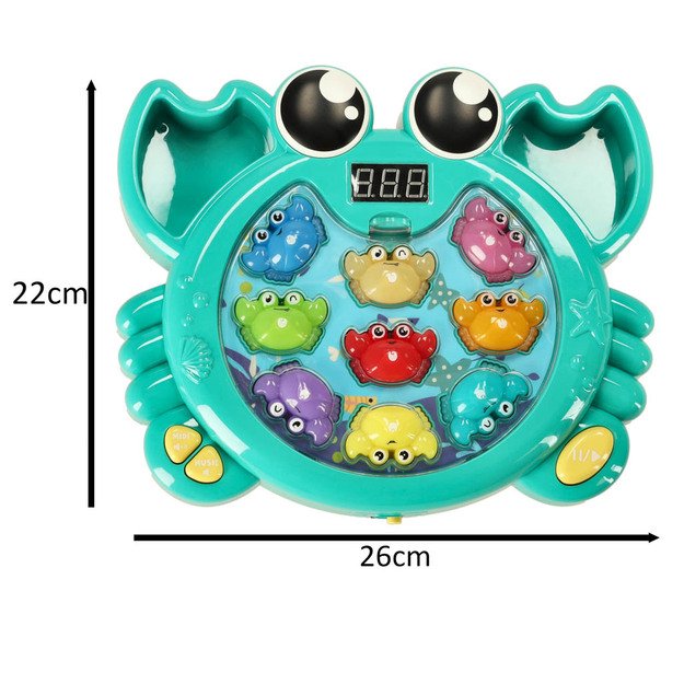 Interaktyvus krabų žaidimas, 2in1, šviesiai mėlynas