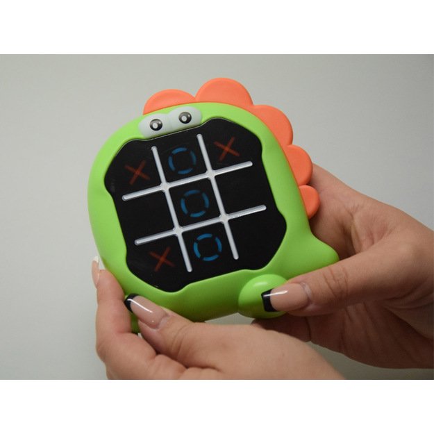 Elektroninis žaidimas vaikams „Tic Tac Toe Dino“ 3in1, žalias