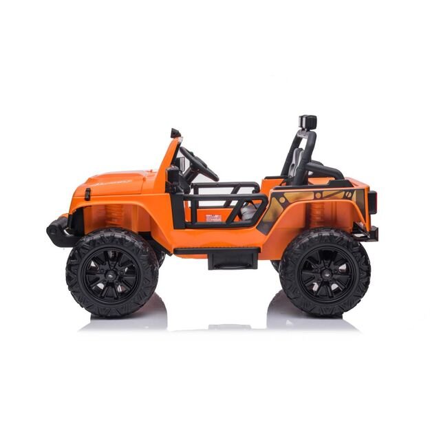 Vienvietis elektromobilis vaikams Jeep Extreme iki 100 kg XB-1118, oranžinis