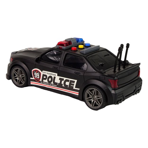 Žaislinis policijos sportinis automobilis 1:16, juodas