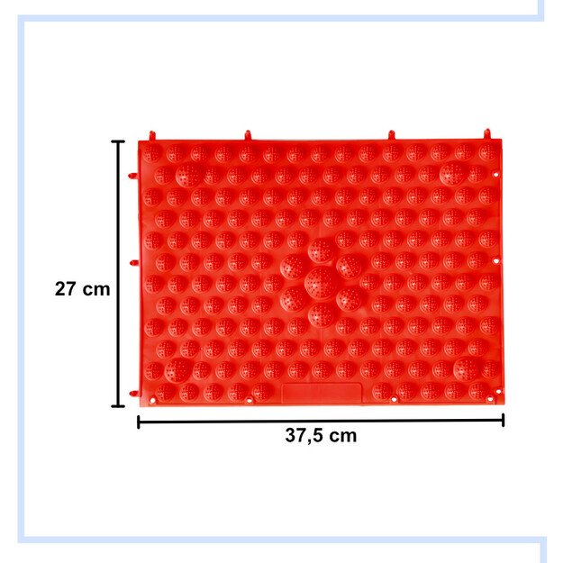 Jutiminis masažo kilimėlis, raudonas