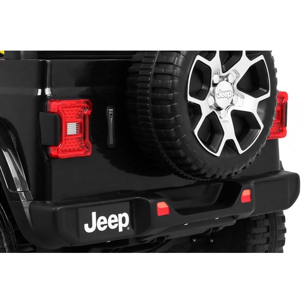 Vienvietis elektrinis džipas vaikams Jeep Wrangler Rubicon, juodas