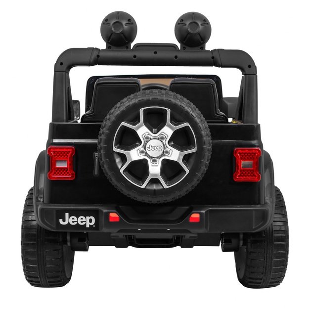 Vienvietis elektrinis džipas vaikams Jeep Wrangler Rubicon, juodas