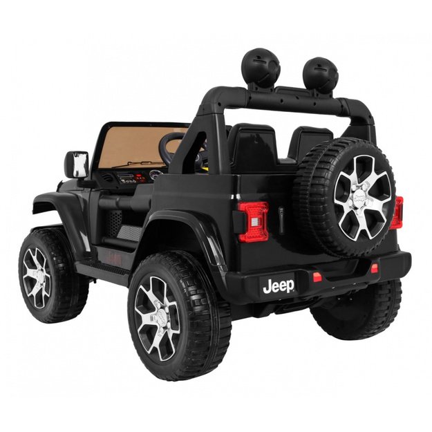 Vienvietis elektrinis džipas vaikams Jeep Wrangler Rubicon, juodas