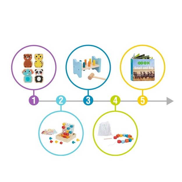 Lavinamoji Montessori dėžutė 7in1, 19-21 mėn, Tooky Toy