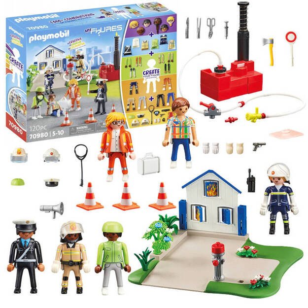 Kūrybinis figūrėlių ir kaladėlių rinkinys 120 el,  Playmobil