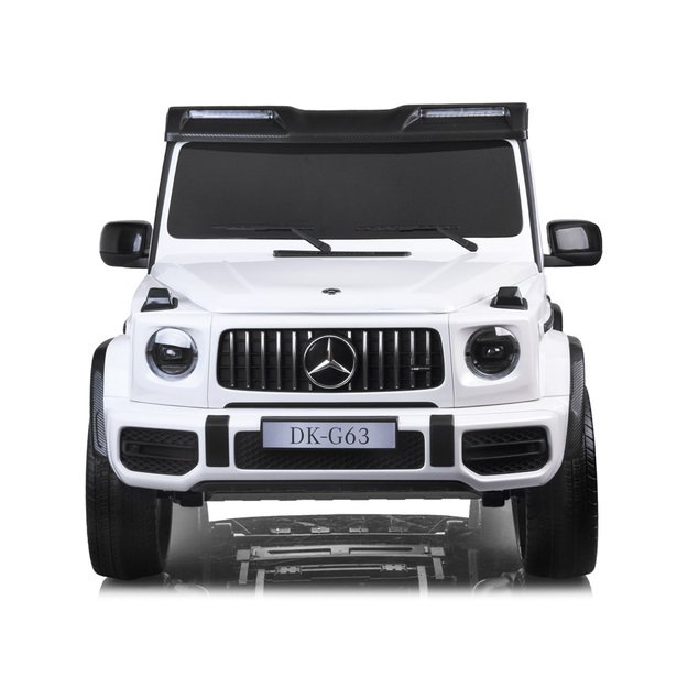 Dvivietis elektrinis džipas vaikams Mercedes G Class 63 AMG 4x4, baltas