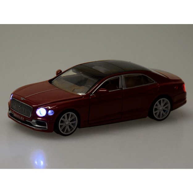 Metalinis automobilio Bentley Flying Spur Hybrid modelis su šviesos ir garso efektais 