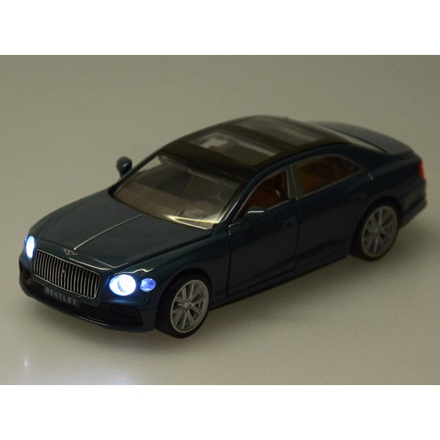 Metalinis automobilio BENTLEY FLYING SPUR HYBRID modelis su šviesos ir garso efektais