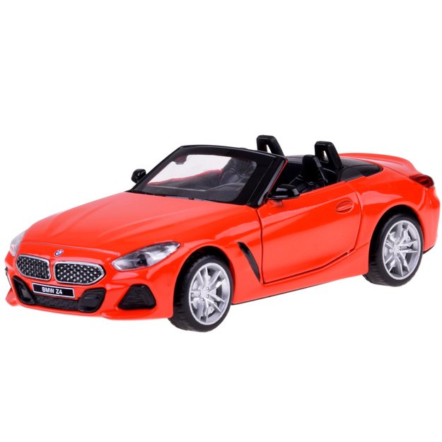 Metalinis automobilio BMW Z4 M40i modelis su šviesos ir garso efektais, raudona