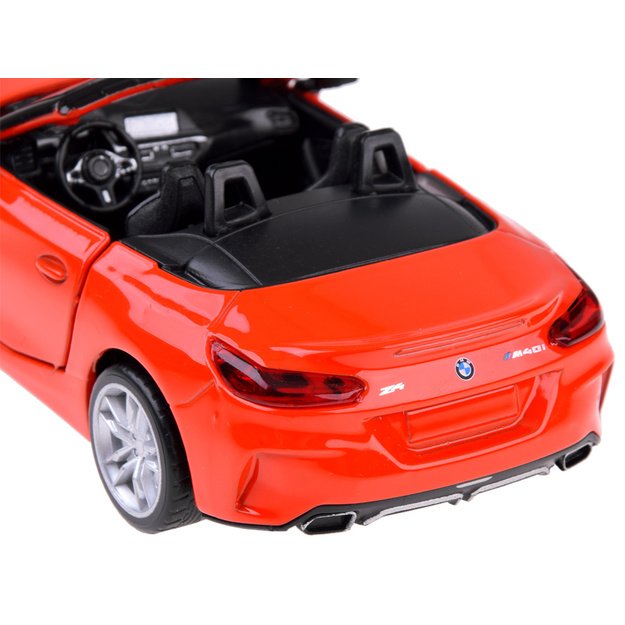 Metalinis automobilio BMW Z4 M40i modelis su šviesos ir garso efektais, raudona