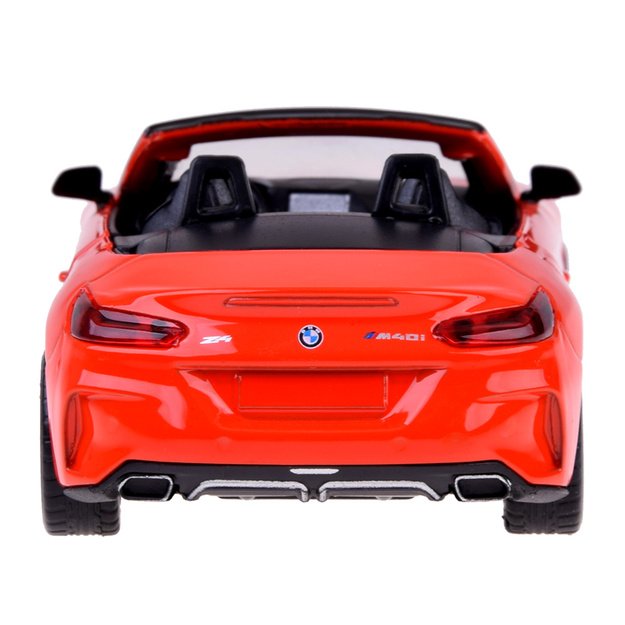 Metalinis automobilio BMW Z4 M40i modelis su šviesos ir garso efektais, raudona