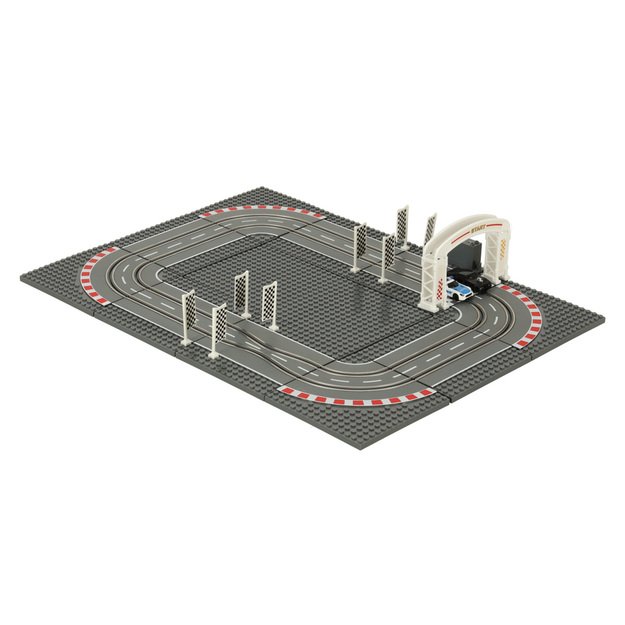 Elektrinė lenktynių trasa su dviem automobiliais, 38,5x51cm