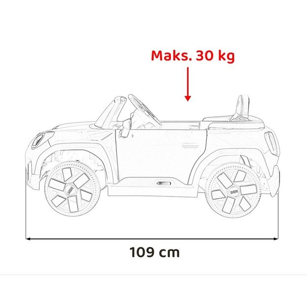 Vienvietis vaikiškas elektromobilis Mini Concept Aceman, juodas