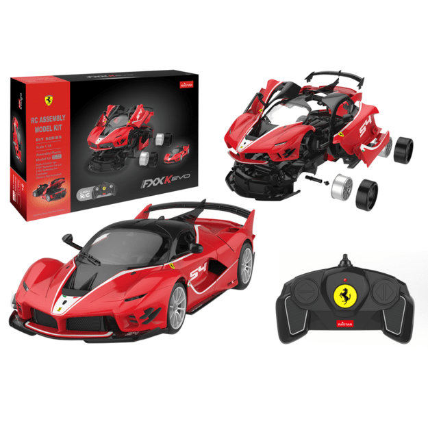 Nuotoliniu būdu valdomas automobilio Ferrari FXXK EVO konstruktorius Rastar 88 vnt., raudonas 