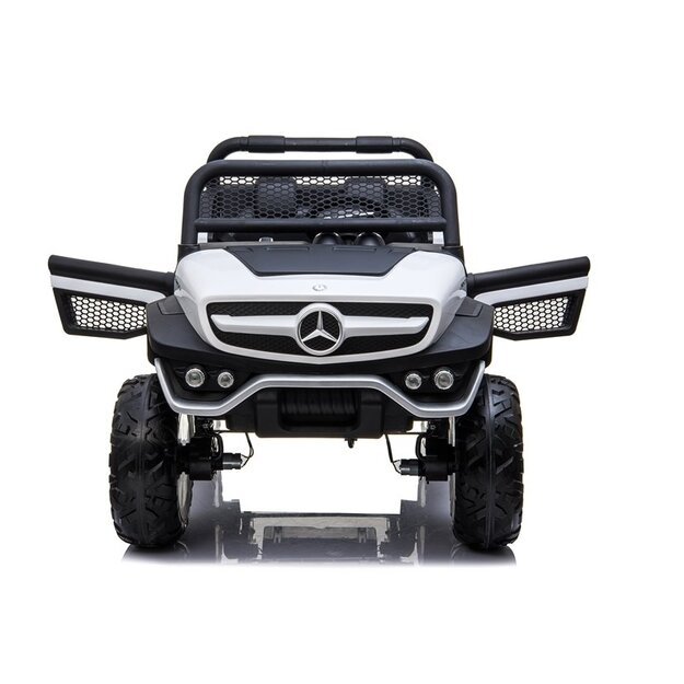 Dvivietis elektromobilis vaikams Mercedes Unimog 4x4, baltas