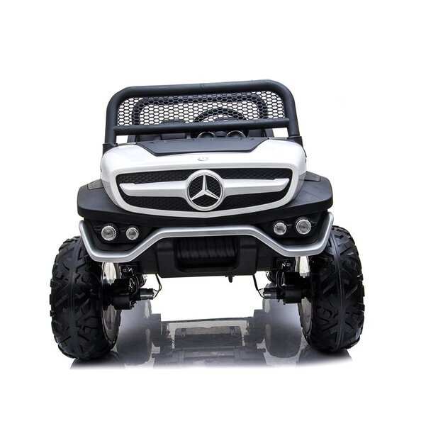 Dvivietis elektromobilis vaikams Mercedes Unimog 4x4, baltas