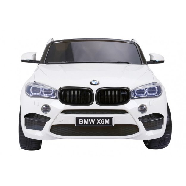 Dvivietis elektromobilis vaikams BMW X6 M XXL, baltas