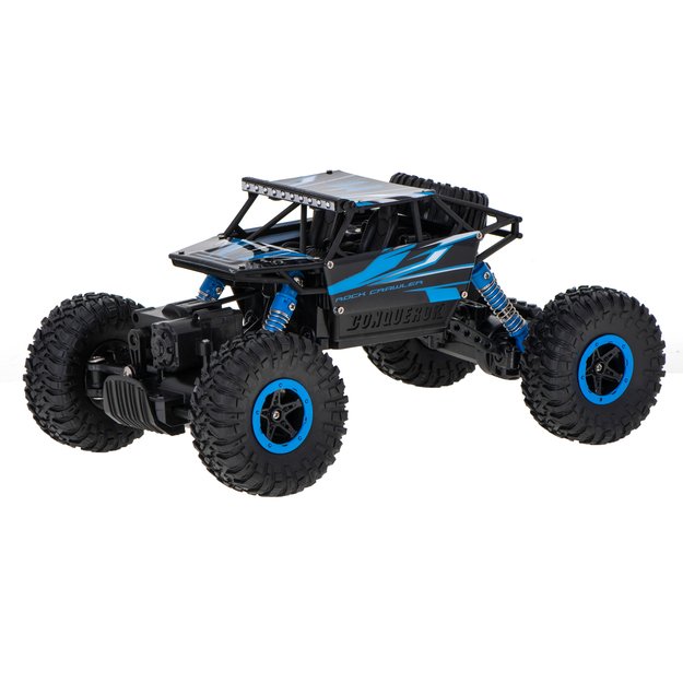 Nuotoliniu būdu valdomas automobilis ,,Rock Crawler" 2.4 GHz, mėlynas