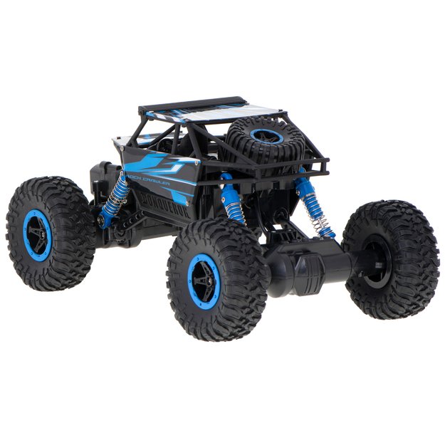 Nuotoliniu būdu valdomas automobilis ,,Rock Crawler" 2.4 GHz, mėlynas