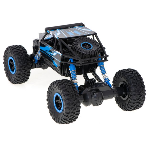 Nuotoliniu būdu valdomas automobilis ,,Rock Crawler" 2.4 GHz, mėlynas