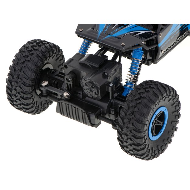 Nuotoliniu būdu valdomas automobilis ,,Rock Crawler" 2.4 GHz, mėlynas