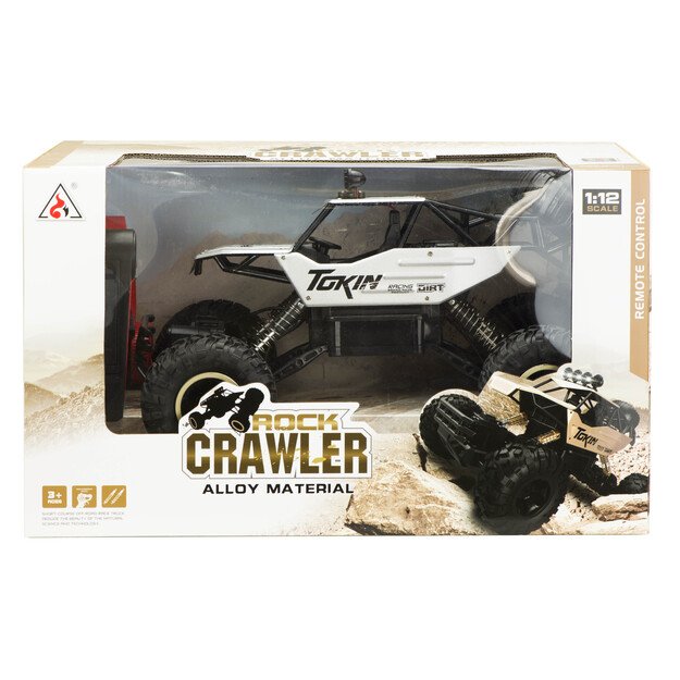 Nuotoliniu būdu valdomas automobilis ,,Rock Crawler", 2.4 GHz, sidabrinis