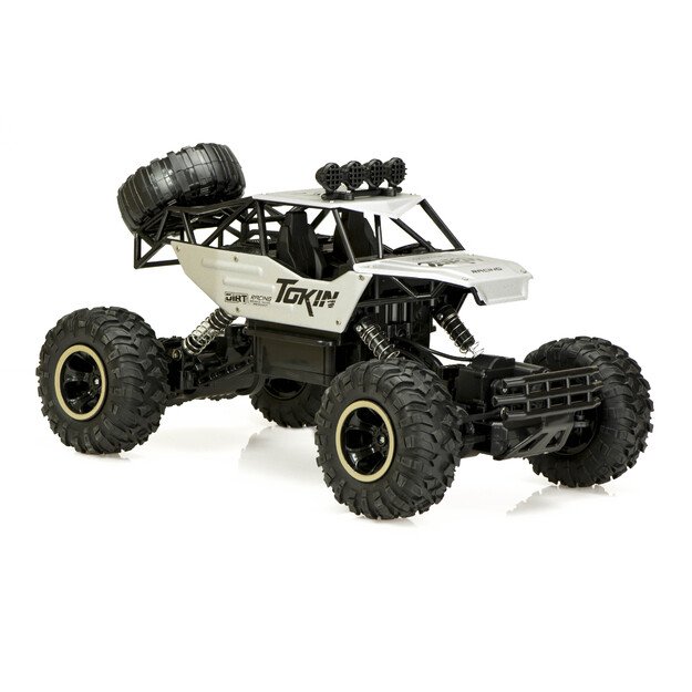 Nuotoliniu būdu valdomas automobilis ,,Rock Crawler", 2.4 GHz, sidabrinis