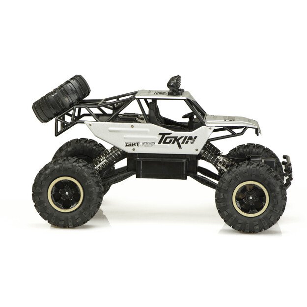 Nuotoliniu būdu valdomas automobilis ,,Rock Crawler", 2.4 GHz, sidabrinis